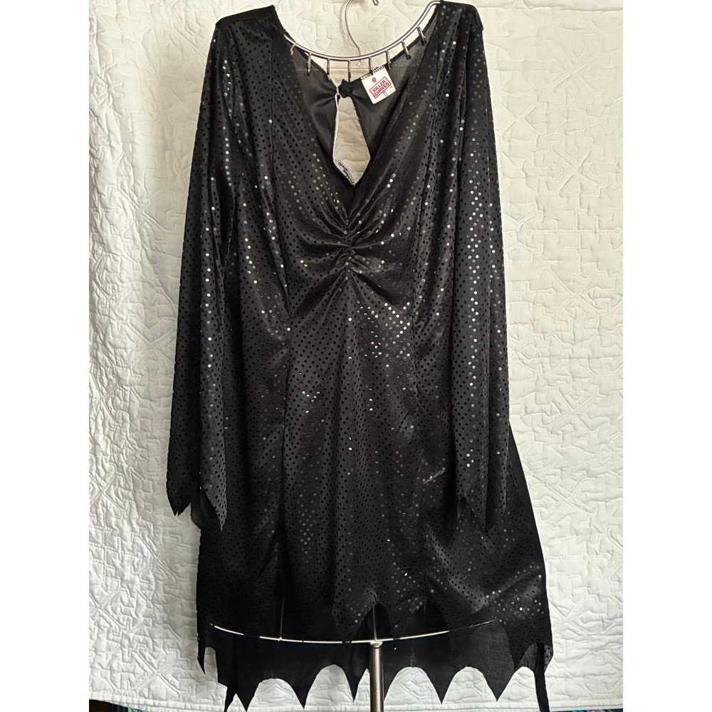 Killer Curves by Disguise Black Sequin Gothic Vampire Witch Costume Dress L/XL